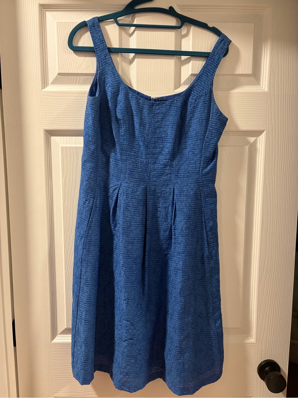 Nine West Royal Blue Textured Sleeveless Dress